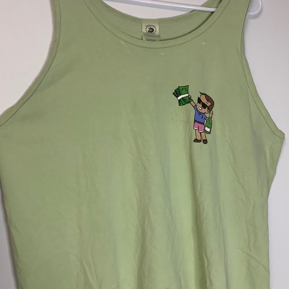 Vintage Mens Authentic Pigment garment Dyed Large Tank Top 100% Ring spun cotton